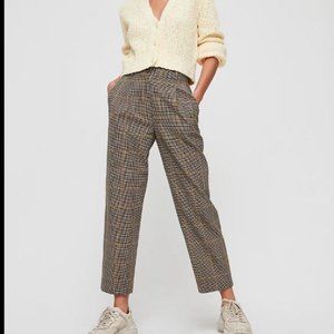 ARITZIA LITTLE MOON bellis plaid trouser